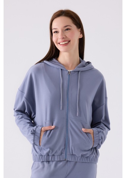 Kadın Uzun Kol Pijama Takım AR3110 Koyu Indigo