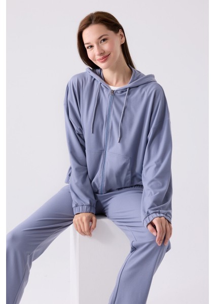 Kadın Uzun Kol Pijama Takım AR3110 Koyu Indigo