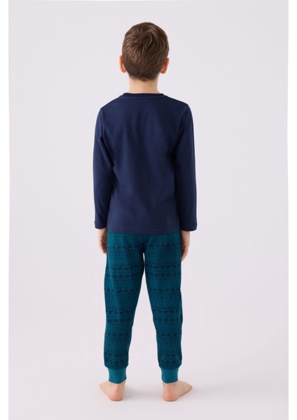 Erkek Çocuk Uzun Kol Pijama Takım AR3135 Lacivert
