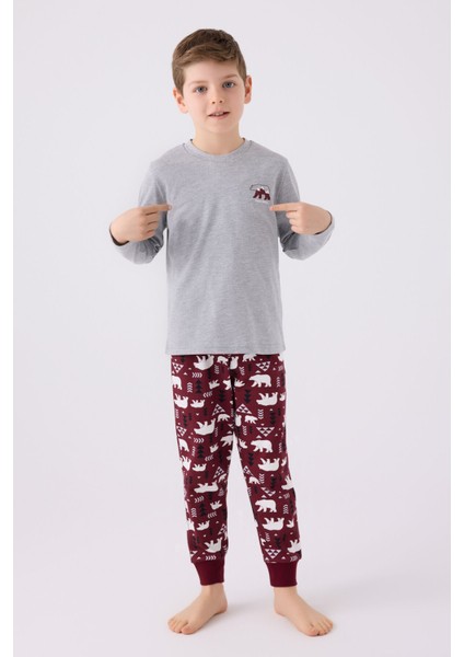 Erkek Çocuk Uzun Kol Pijama Takım AR3165 Grimelanj