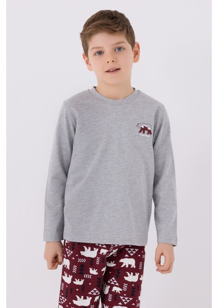 Erkek Çocuk Uzun Kol Pijama Takım AR3165 Grimelanj