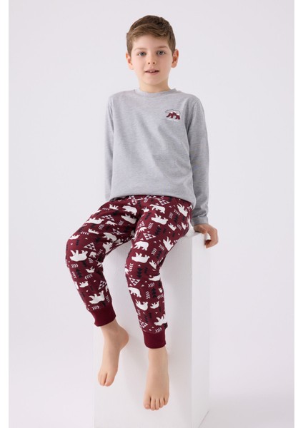 Erkek Çocuk Uzun Kol Pijama Takım AR3165 Grimelanj