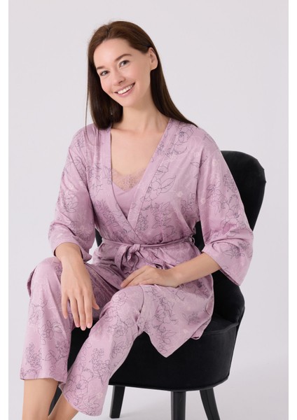 Pıerre Cardın Kadın Uzun Kol Pijama Takım PC8875 Açık Gül Kurusu modelleri