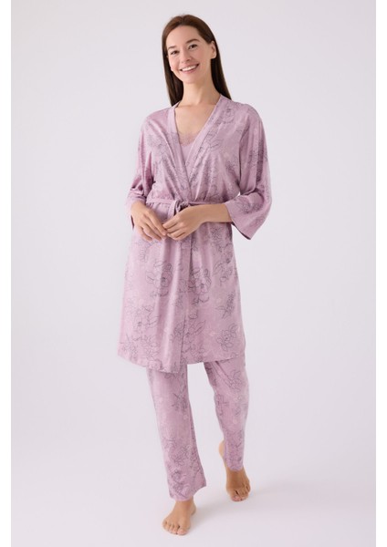 Pıerre Cardın Kadın Uzun Kol Pijama Takım PC8875 Açık Gül Kurusu fırsatları