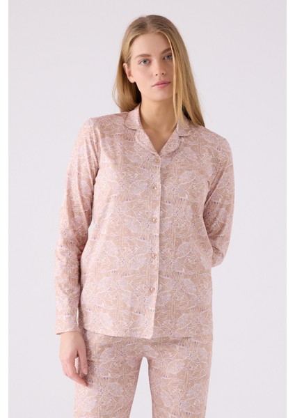Pıerre Cardın Kadın Gömlek Pijama PC8880 Vizon fiyatları