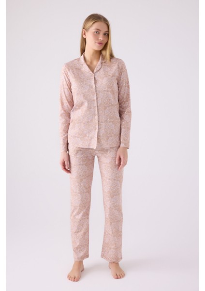 Pıerre Cardın Kadın Gömlek Pijama PC8880 Vizon modelleri
