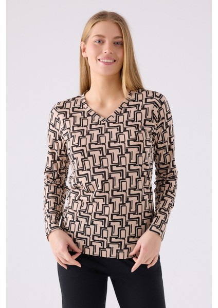 Kadın Krem Uzun Kol Pijama Takım fiyatları