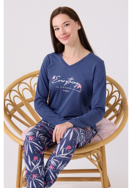 Pıerre Cardın Kadın Uzun Kol Pijama Takım PC8902 Mor modelleri