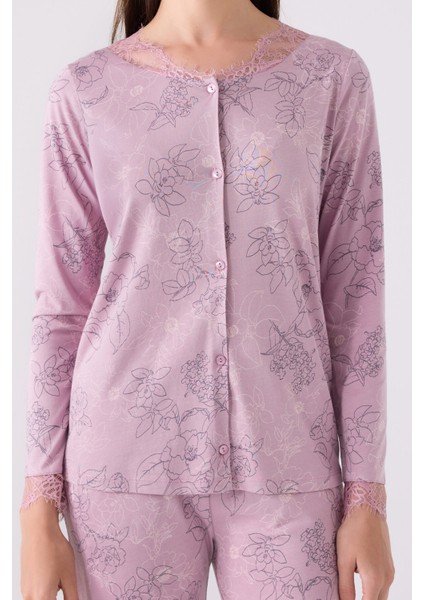 Pıerre Cardın Kadın Uzun Kol Pijama Takım PC8874 Açık Gül Kurusu fırsatları