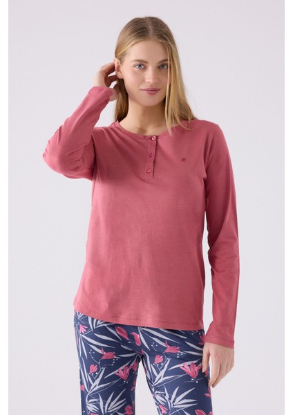 Pıerre Cardın Kadın Uzun Kol Pijama Takım PC8903 Karanfil fiyatları