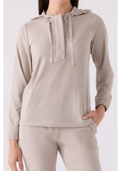 Pıerre Cardın Kadın Uzun Kol Pijama Takım PC8924 Kum indirimleri