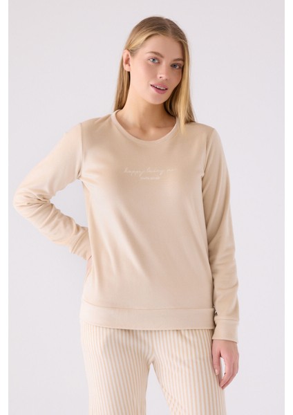 Pıerre Cardın Kadın Uzun Kol Pijama Takım PC8916 Bisküvi fiyatları