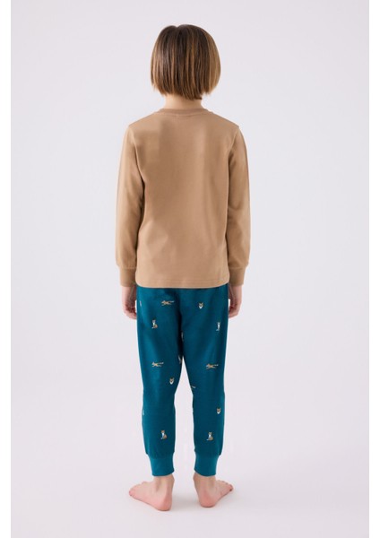 Erkek Çocuk Uzun Kol Pijama Takım RP3433 Vizon