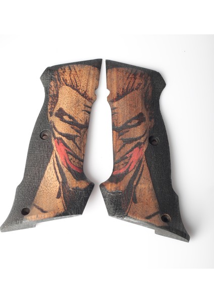 Cz 75B Atış Tabanca Kabzesi Ceviz Ağacı Joker Temalı T94
