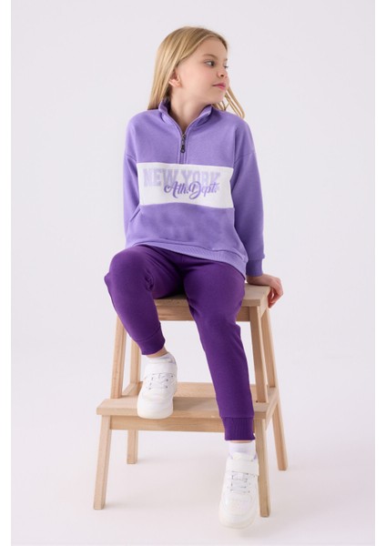 Kız Çocuk Eşofman Takımı RP3485 Lila modelleri