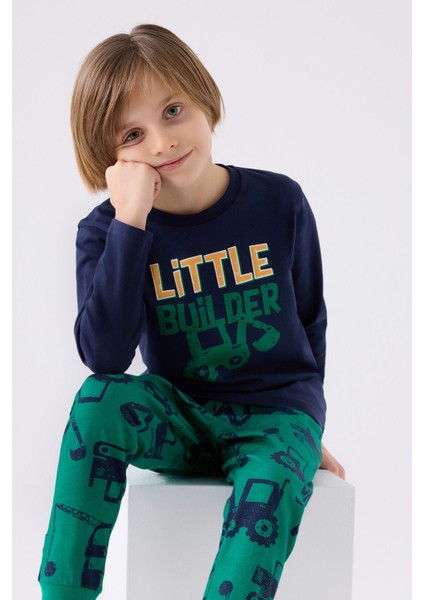 Erkek Çocuk Uzun Kol Pijama Takım RP3426 Lacivert
