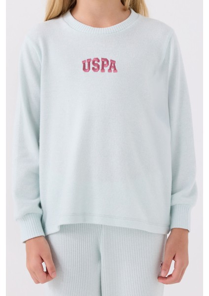Kız Çocuk Uzun Kol Pijama Takım US1987 Su Yeşili