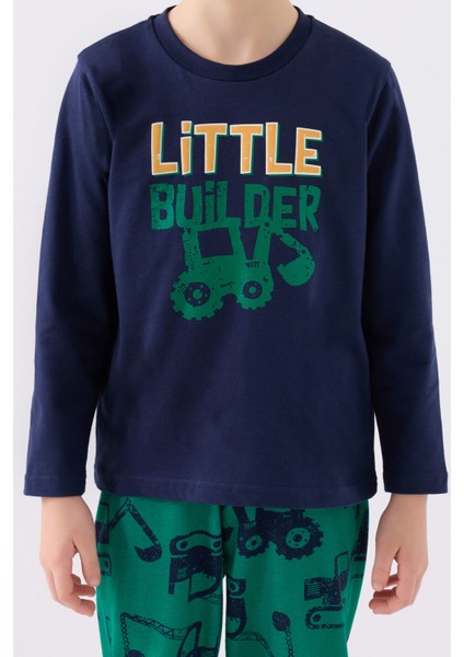 Erkek Çocuk Uzun Kol Pijama Takım RP3426 Lacivert fırsatları