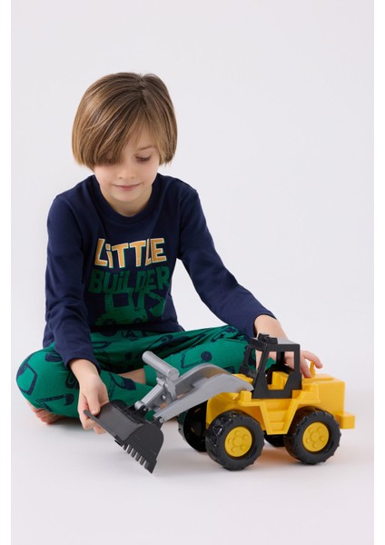 Erkek Çocuk Uzun Kol Pijama Takım RP3426 Lacivert modelleri