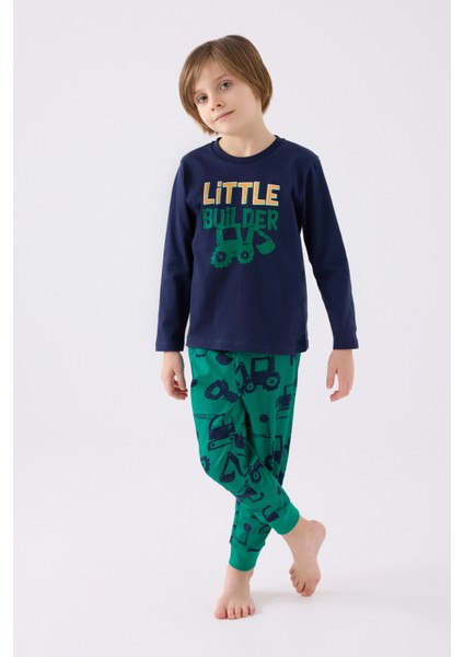 Erkek Çocuk Uzun Kol Pijama Takım RP3426 Lacivert