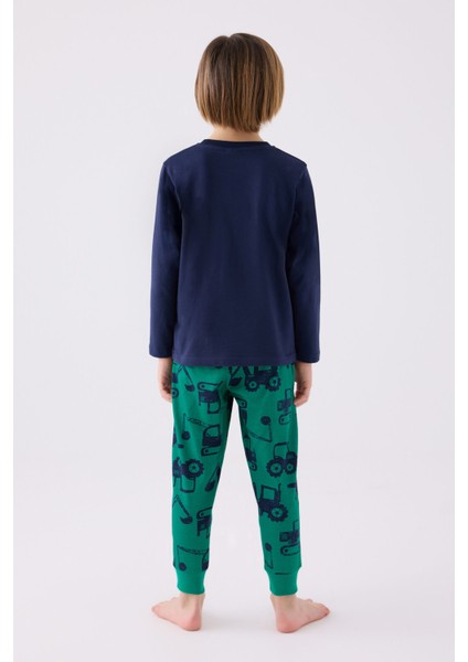 Erkek Çocuk Uzun Kol Pijama Takım RP3426 Lacivert indirimleri