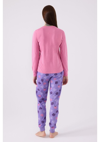 Kadın Pembe Uzun Kol Pijama Takım indirimleri