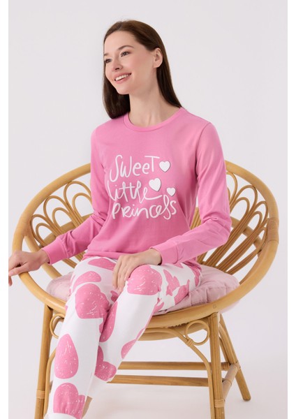Kız Çocuk Uzun Kol Pijama Takım RP3470 Karanfil modelleri