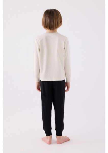 Erkek Çocuk Uzun Kol Pijama Takım RP3452 Bej indirimleri