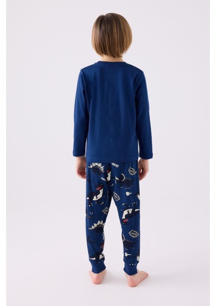 Erkek Çocuk Uzun Kol Pijama Takım RP3428 Koyu Indigo