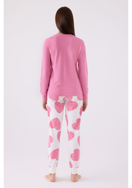 Kız Çocuk Uzun Kol Pijama Takım RP3470 Karanfil