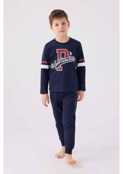 Erkek Çocuk Uzun Kol Pijama Takım US1902 Lacivert