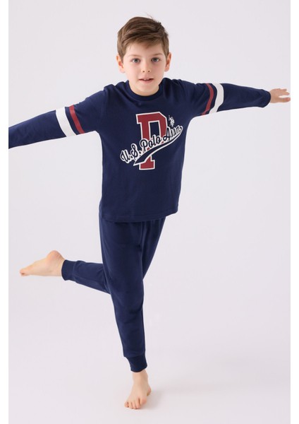 Erkek Çocuk Uzun Kol Pijama Takım US1902 Lacivert modelleri