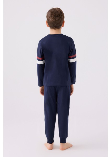Erkek Çocuk Uzun Kol Pijama Takım US1902 Lacivert indirimleri