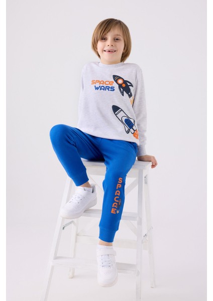 Erkek Çocuk Kar Melanj Eşofman Takımı modelleri