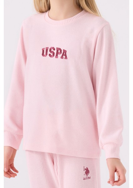 Kız Çocuk Uzun Kol Pijama Takım US1987 Açık Pembe fırsatları