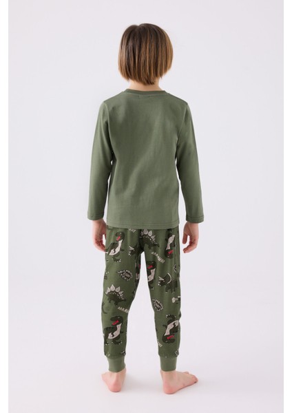 Erkek Çocuk Uzun Kol Pijama Takım RP3429 Haki indirimleri