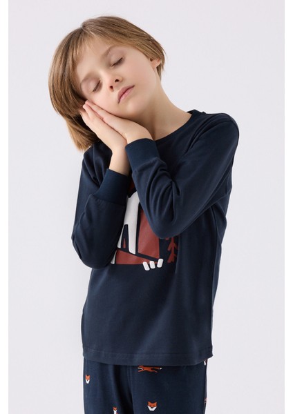 Erkek Çocuk Uzun Kol Pijama Takım RP3432 Navy fiyatları
