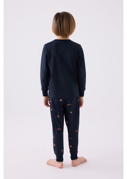 Erkek Çocuk Uzun Kol Pijama Takım RP3432 Navy indirimleri