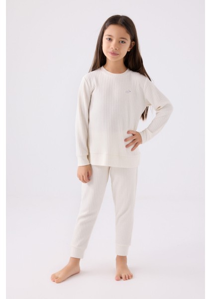Kız Çocuk Uzun Kol Pijama Takım RP3464 Taş