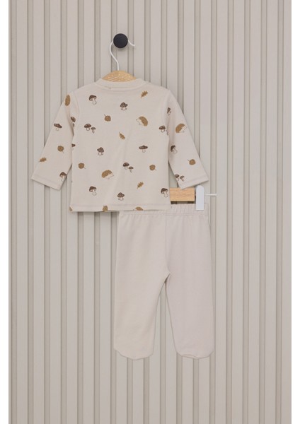 Erkek Bebek Patikli 3'lü Takım Krem fırsatları