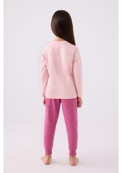 Kız Çocuk Pembe Uzun Kol Pijama Takım indirimleri