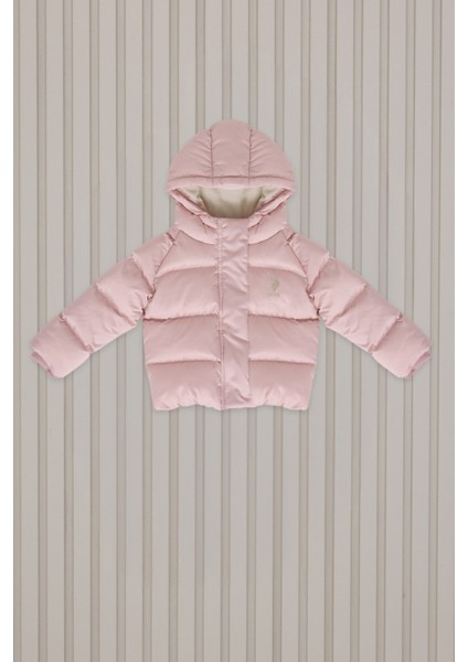 Kız Bebek Bebek Mont USB2189 Pembe