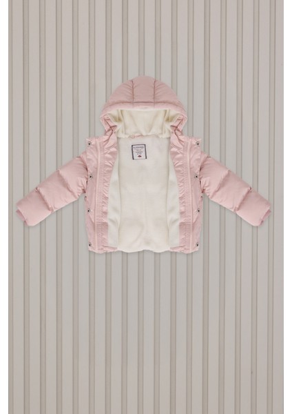 Kız Bebek Bebek Mont USB2189 Pembe