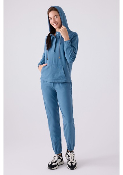 Pıerre Cardın Kadın Uzun Kol Pijama Takım PC8924 Indigo fırsatları