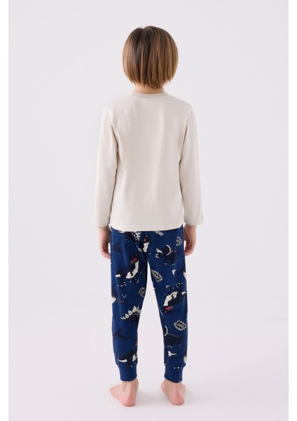 Erkek Çocuk Uzun Kol Pijama Takım RP3429 Bej indirimleri