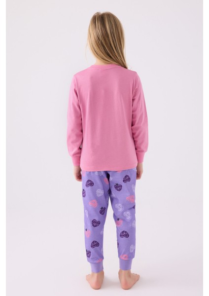 Kız Çocuk Pembe Uzun Kol Pijama Takım indirimleri
