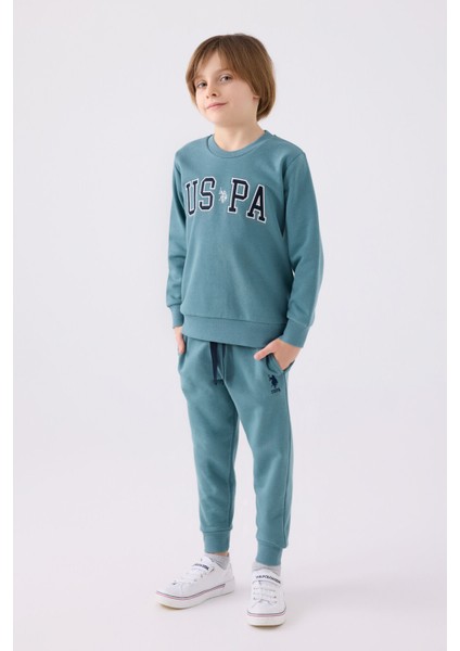 Erkek Çocuk Eşofman Takımı Us1914 Pastel Yeşil