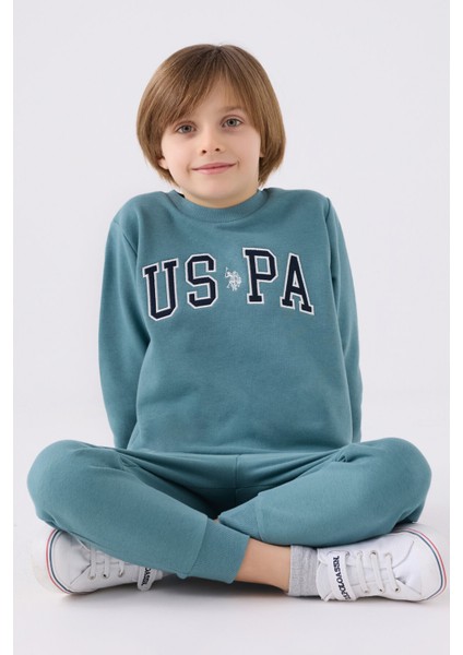 Erkek Çocuk Eşofman Takımı Us1914 Pastel Yeşil modelleri