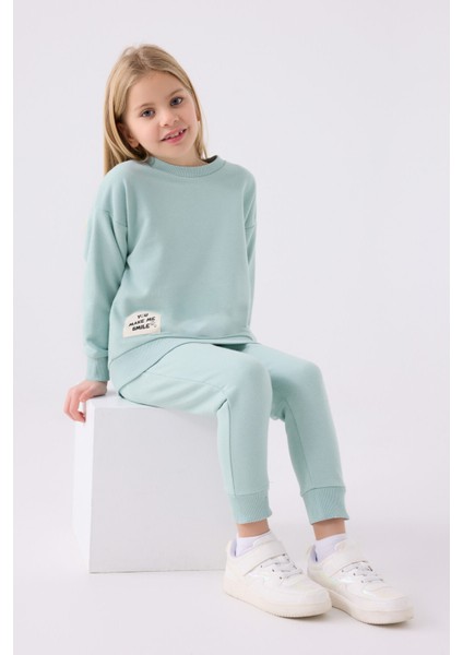 Kız Çocuk Eşofman Takımı RP3499 Su Yeşili modelleri