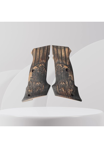 Cz 75B Atış Kabzesi Saldıran Ayı Figürlü T51